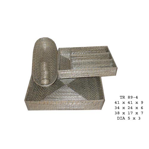 Bamboo & rattan tray