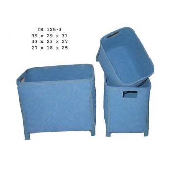 Bamboo laundry basket