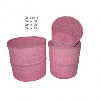Bamboo laundry basket